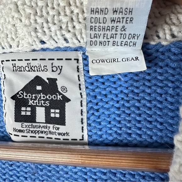 Vintage Storybook Knits cardigan sweater set 2X Cowgirl crochet western rodeo - Picture 13 of 16